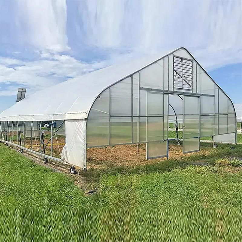 Commercial Single Span Film Sawtooth Greenhouse